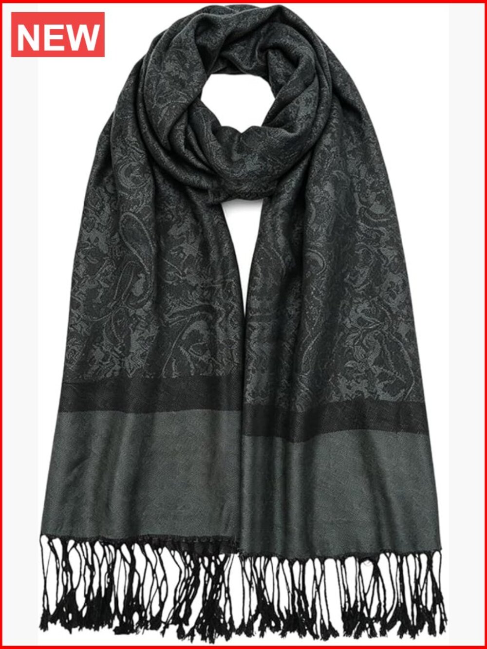 Reversible Paisley Pashmina Shawl Wrap Scarf for Women Wedding Travel